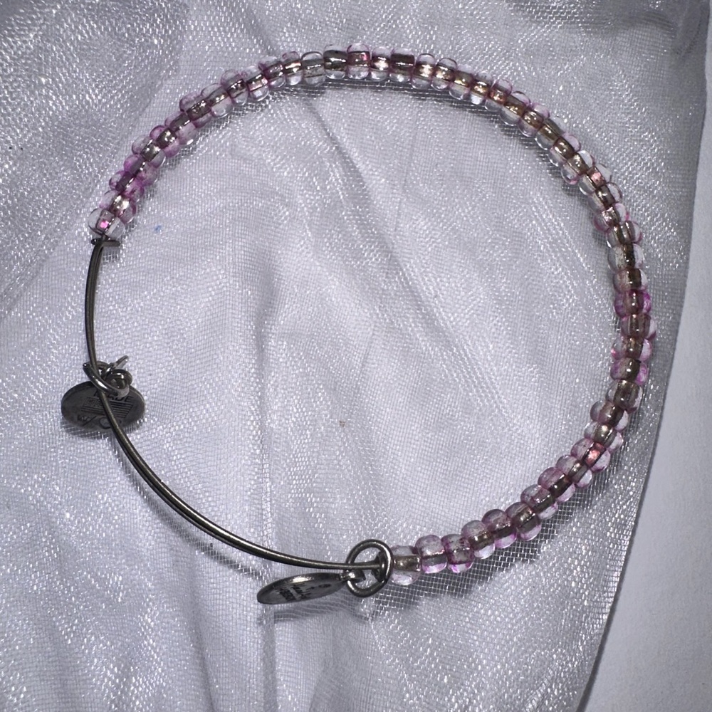 Alex and Ani pink beaded bracelet